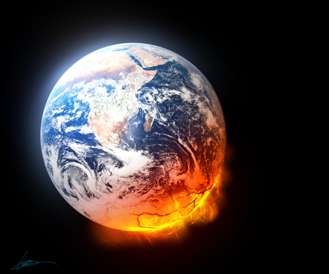 Das Melted Planet Earth Wallpaper 480x400