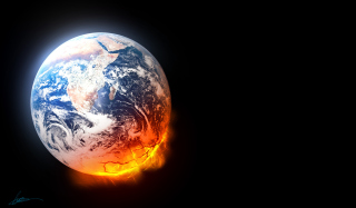 Melted Planet Earth Background for Android, iPhone and iPad