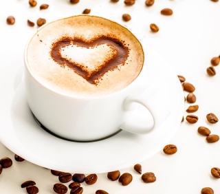 Cappuccino Heart sfondi gratuiti per 1024x1024