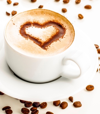 Cappuccino Heart - Obrázkek zdarma pro 128x160
