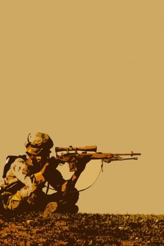 Das Army Soldier Wallpaper 320x480