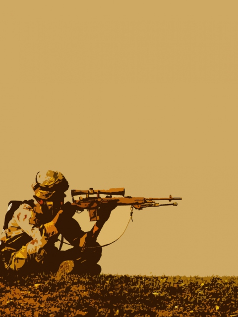 Fondo de pantalla Army Soldier 480x640