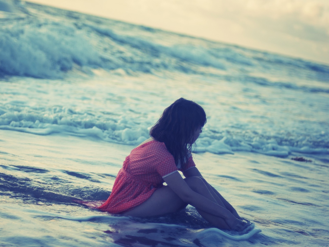 Girl And Ocean screenshot #1 1152x864