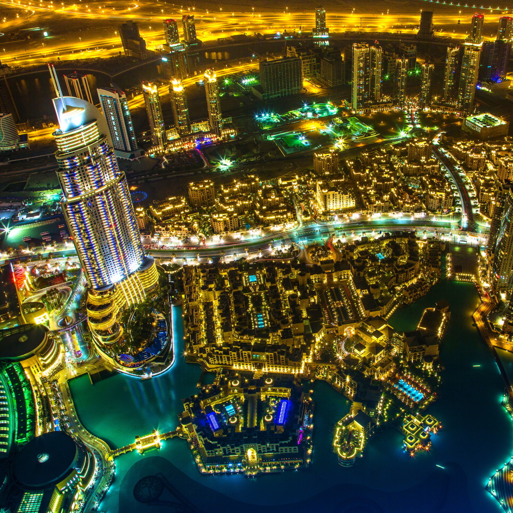 Das Dubai Top View Wallpaper 1024x1024