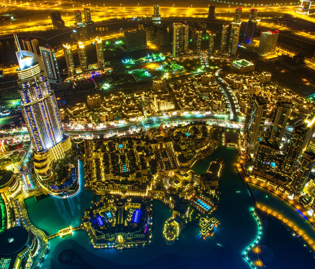 Das Dubai Top View Wallpaper 1200x1024