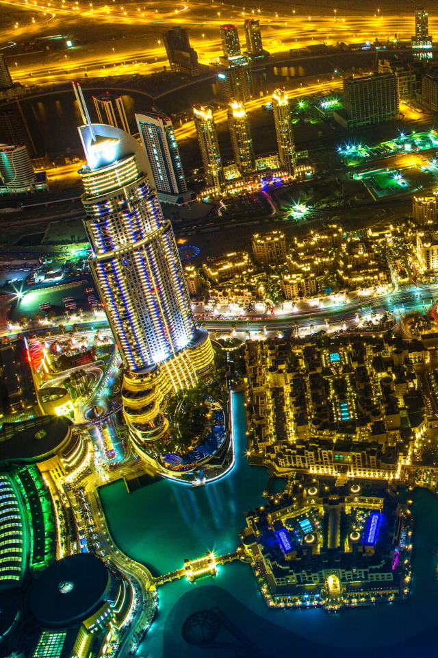 Sfondi Dubai Top View 640x960