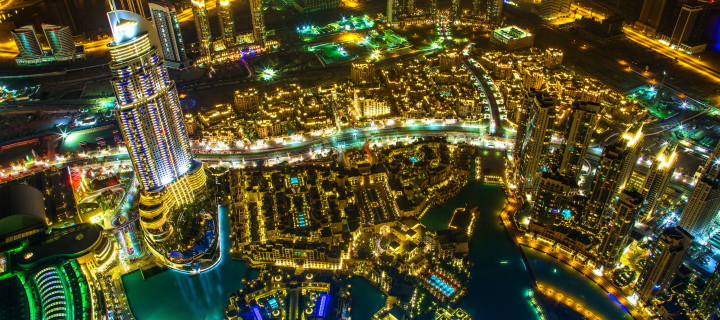 Fondo de pantalla Dubai Top View 720x320