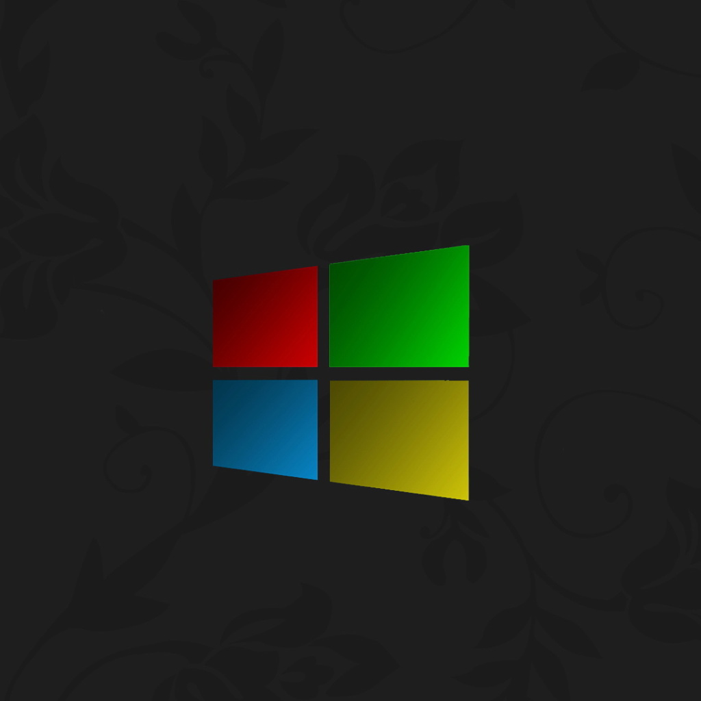 Das Windows 3D Logo Wallpaper 1024x1024