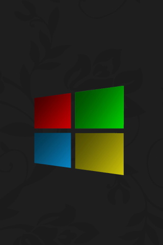 Das Windows 3D Logo Wallpaper 320x480