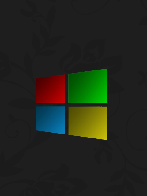 Fondo de pantalla Windows 3D Logo 480x640