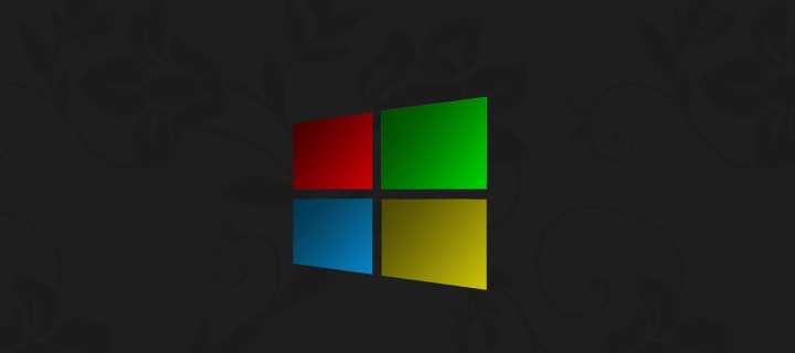 Fondo de pantalla Windows 3D Logo 720x320