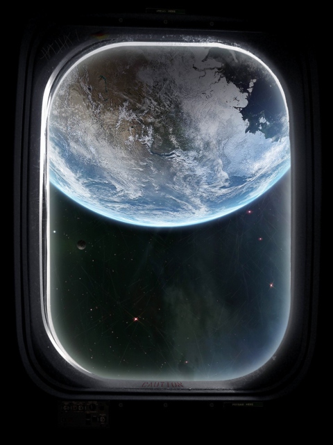 Das View From Outer Space Wallpaper 480x640