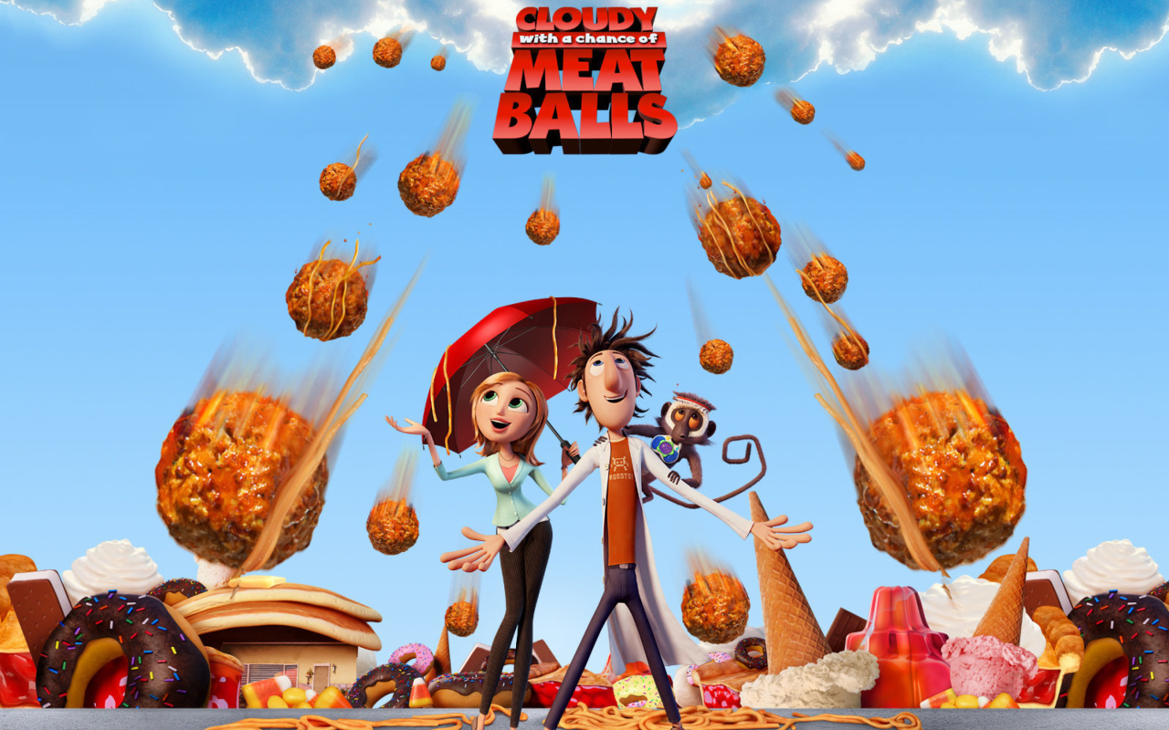 Cloudy with a Chance of Meatballs wallpaper 1280x800