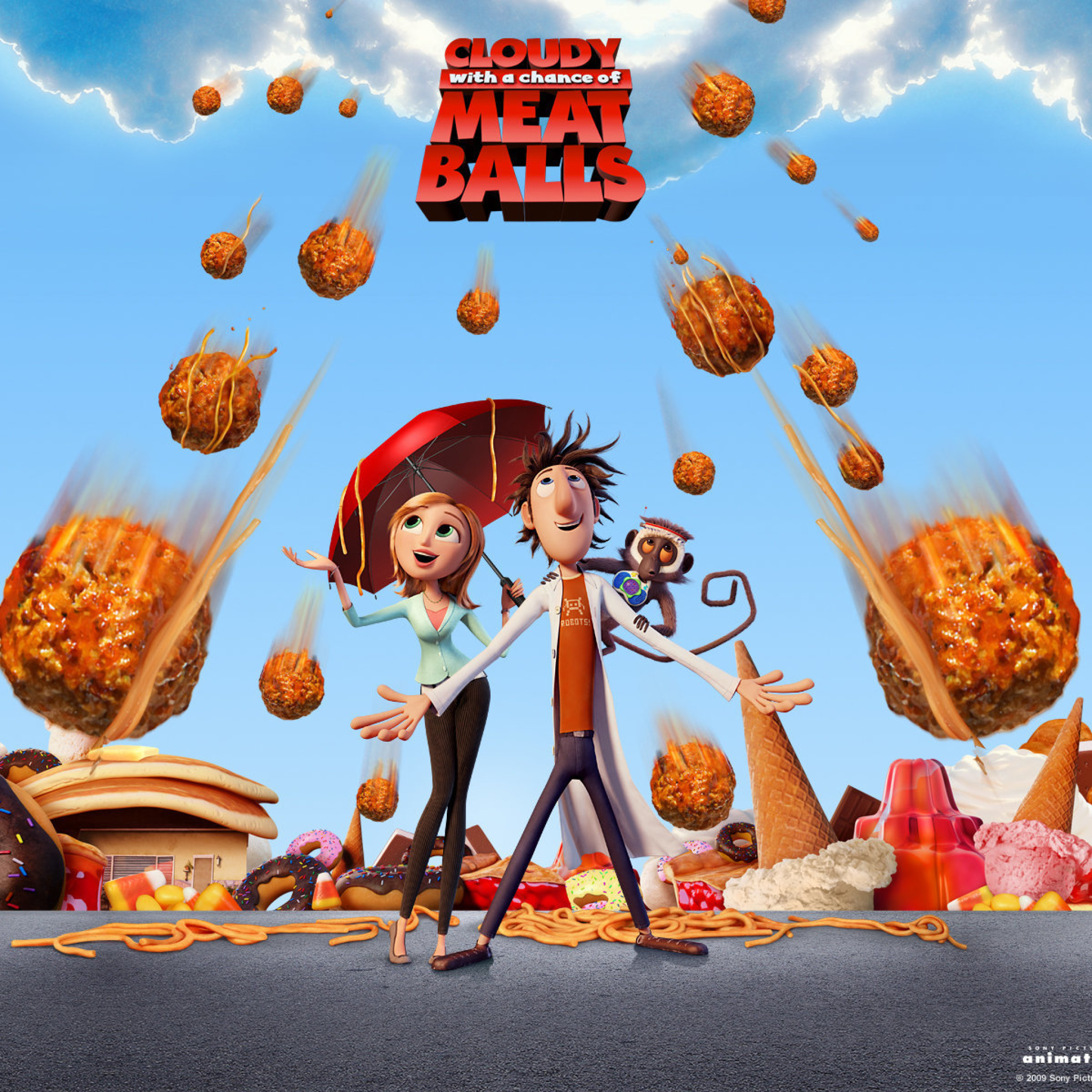 Screenshot №1 pro téma Cloudy with a Chance of Meatballs 2048x2048