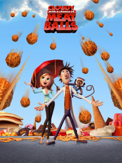 Обои Cloudy with a Chance of Meatballs 240x320