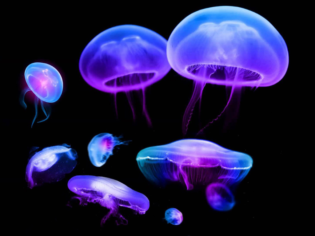 Das Jellyfish Wallpaper 1024x768