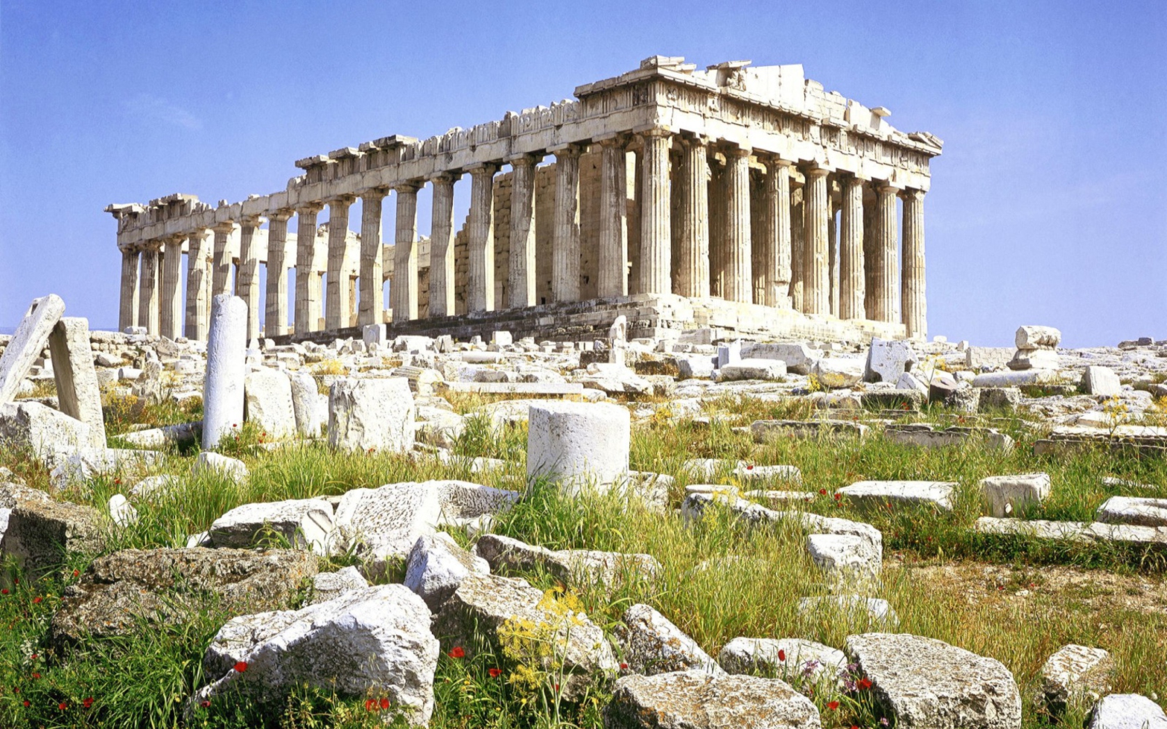 Das Parthenon Acropolis Athens Greece Wallpaper 1680x1050