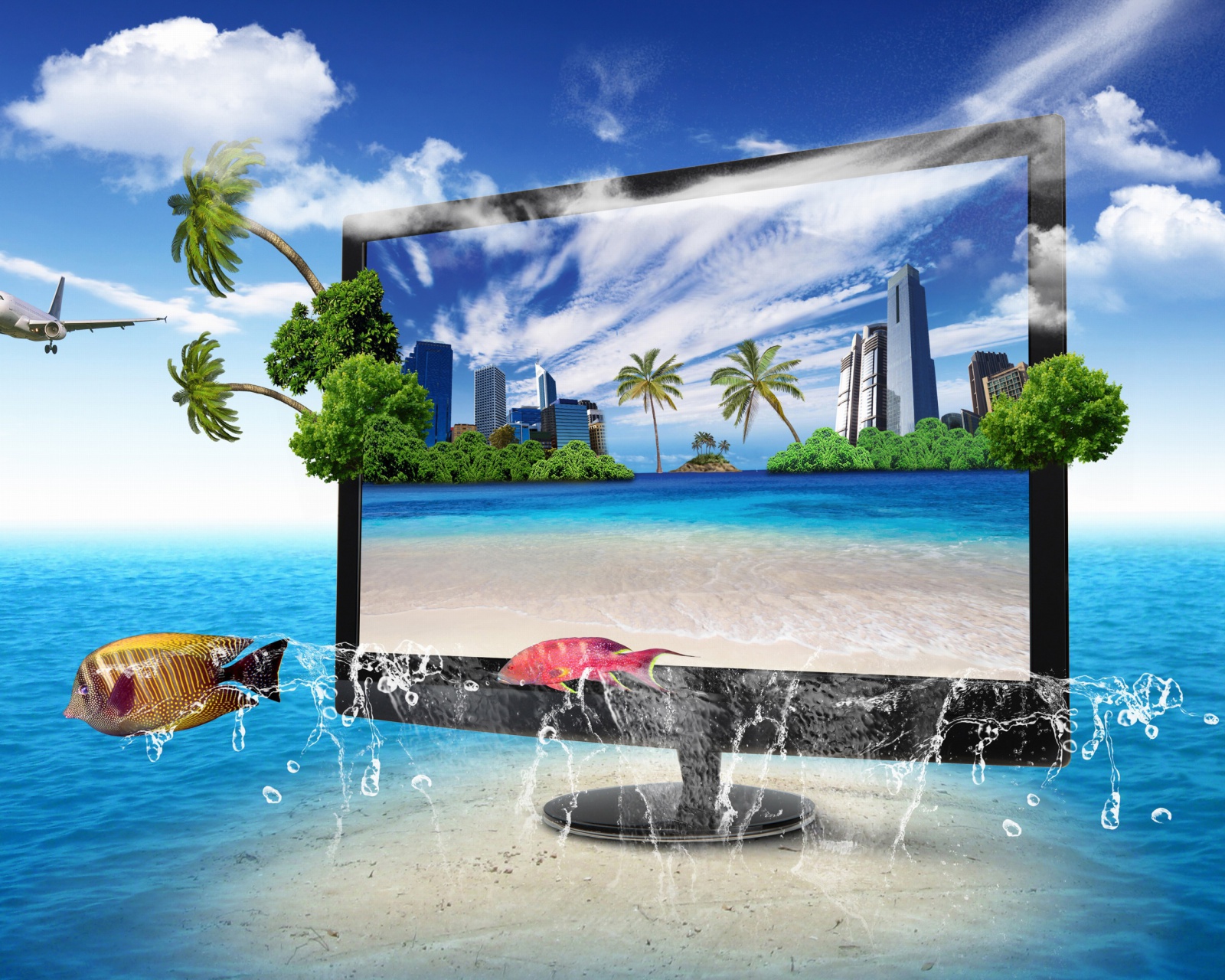 Das Interactive TV Screen Wallpaper 1600x1280