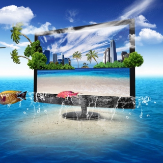 Interactive TV Screen Background for Nokia 8800