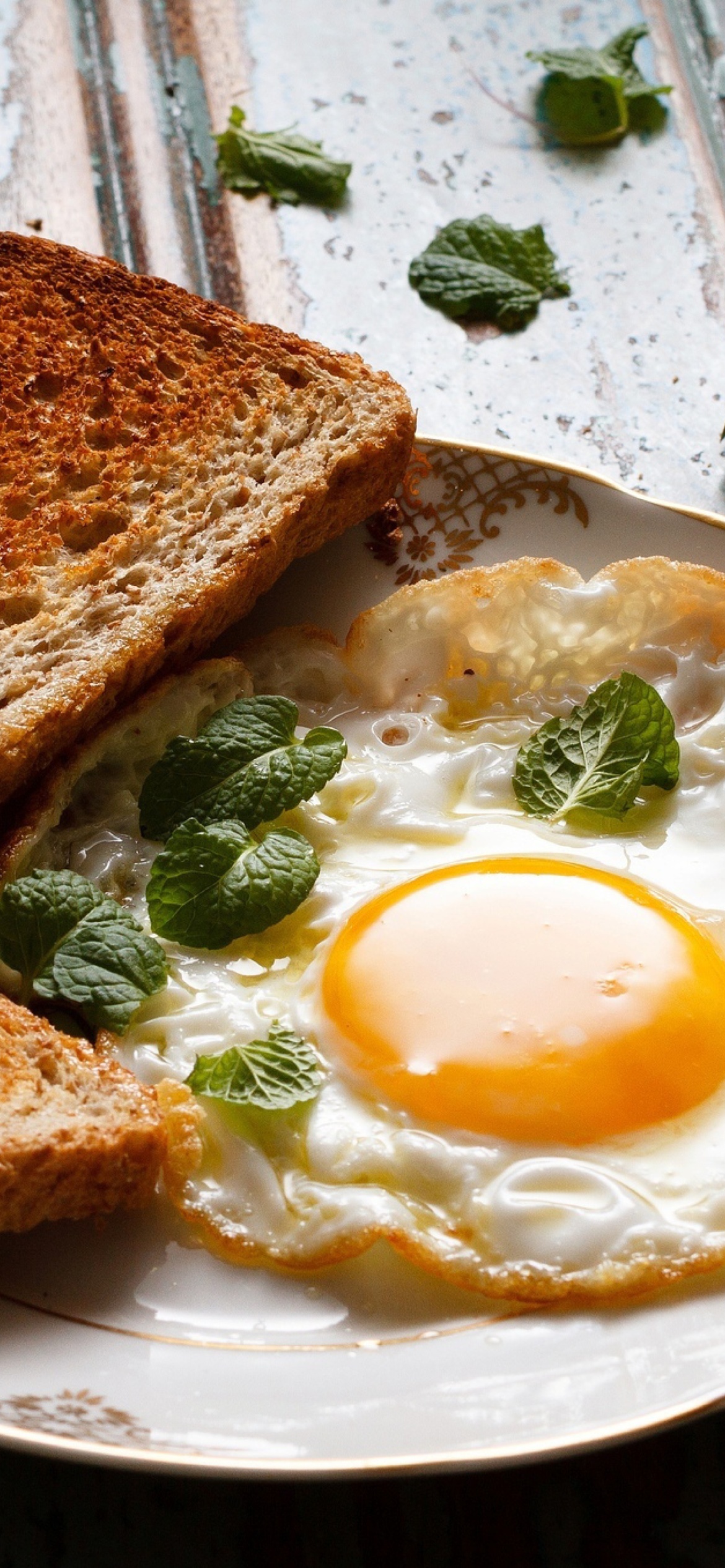 Breakfast eggs and toast wallpaper 1170x2532