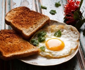 Обои Breakfast eggs and toast 176x144