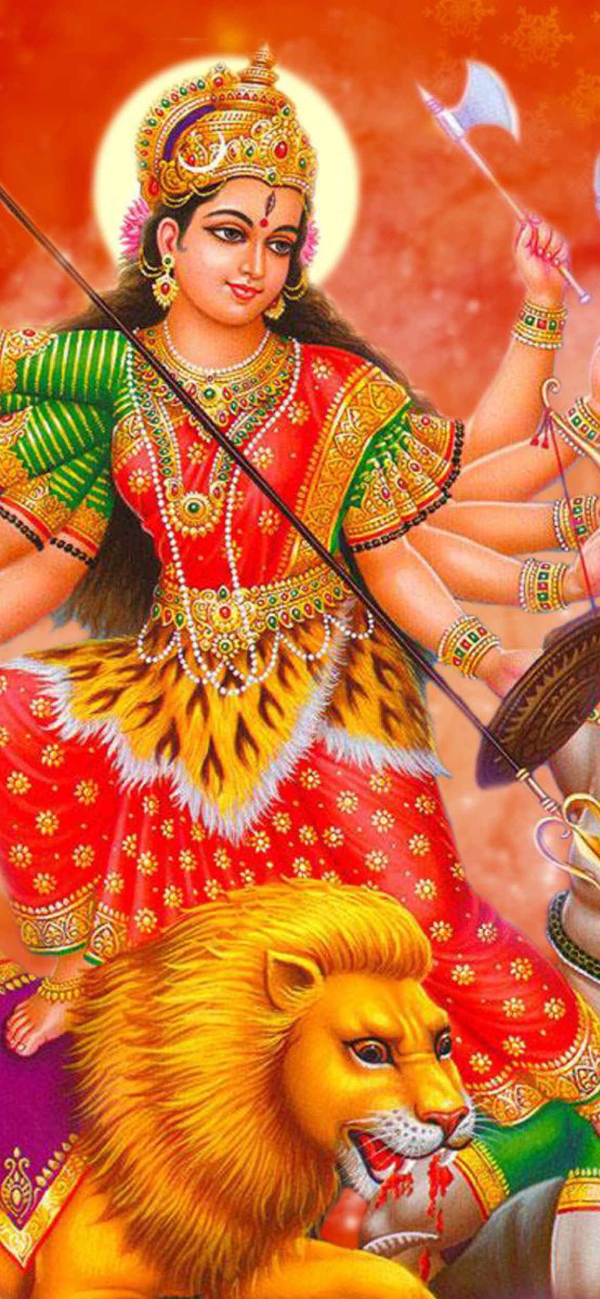 Durga Mata wallpaper 1170x2532