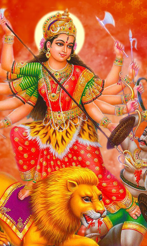 Das Durga Mata Wallpaper 480x800