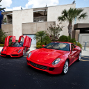 Fondo de pantalla Red Ferrari Supercar 128x128