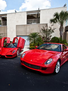 Обои Red Ferrari Supercar 240x320