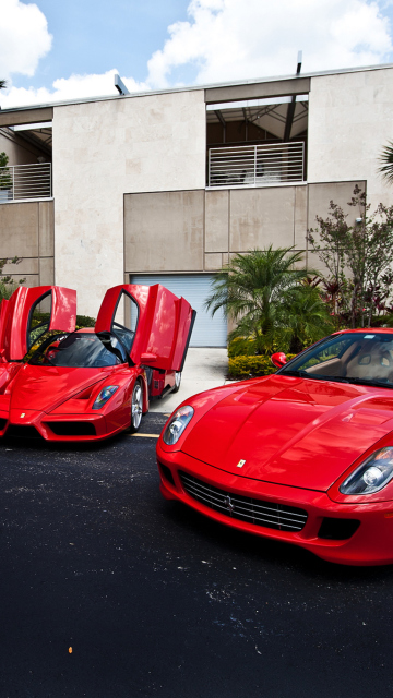 Обои Red Ferrari Supercar 360x640