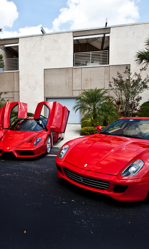 Red Ferrari Supercar screenshot #1 480x800
