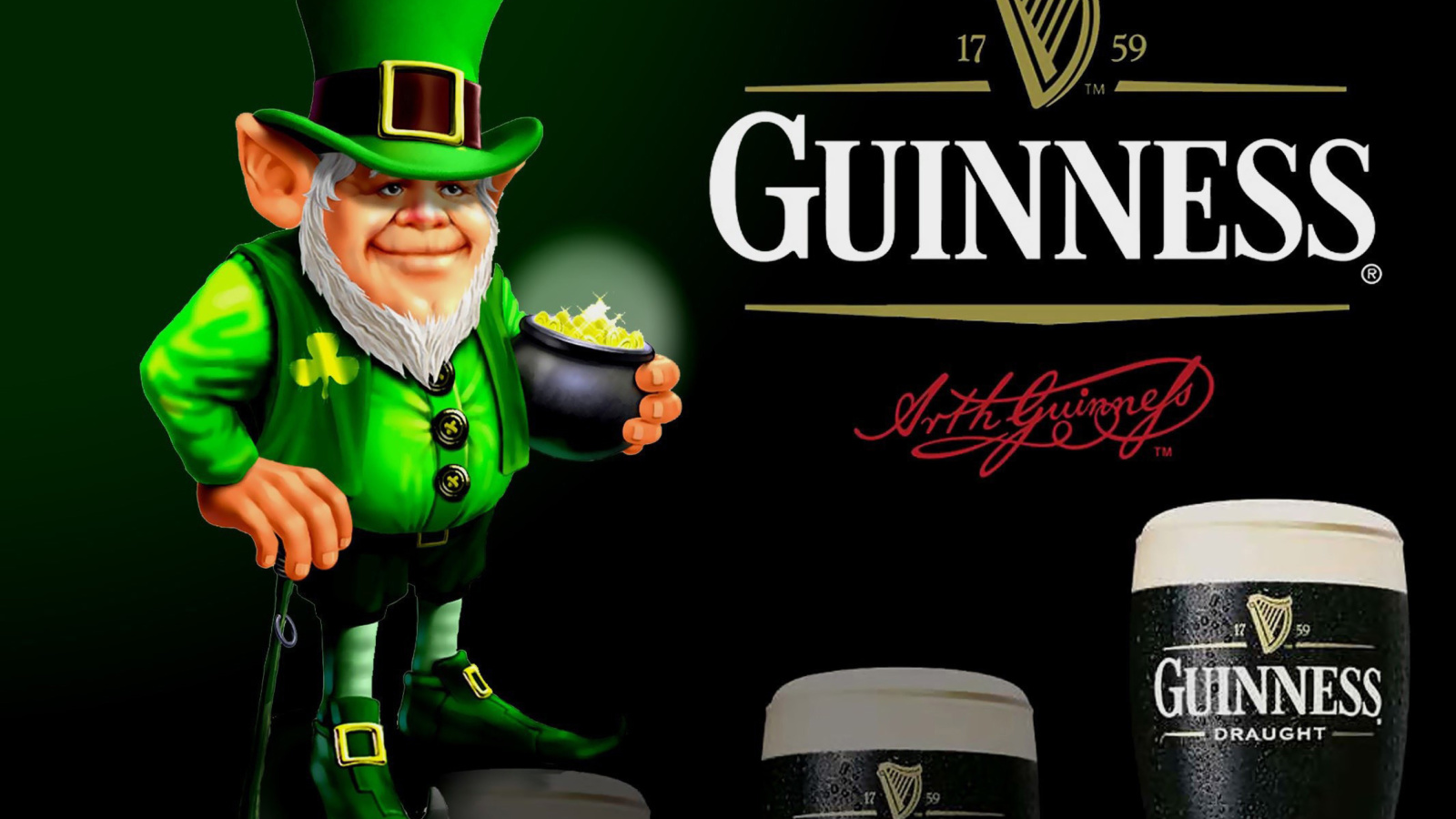 Screenshot №1 pro téma Guinness Beer 1600x900