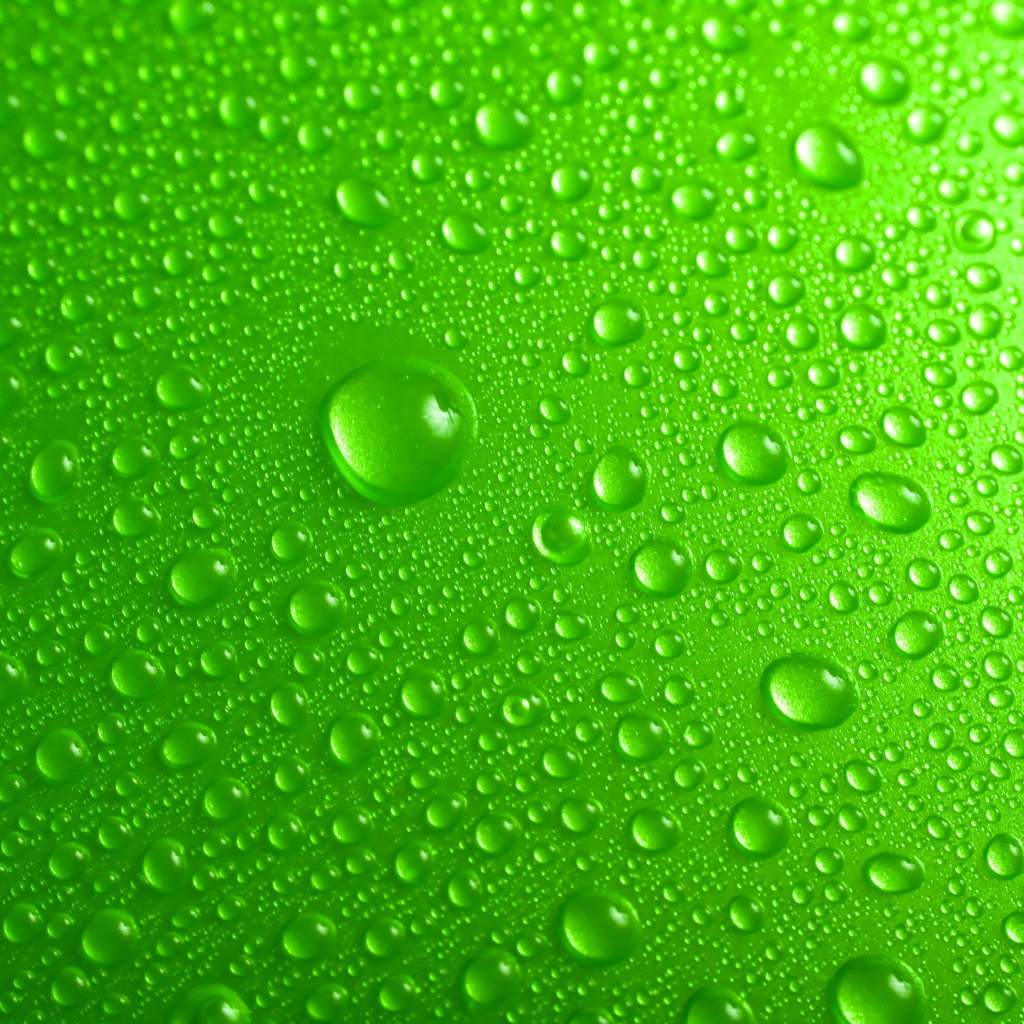 Green Water Drops wallpaper 1024x1024