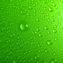 Fondo de pantalla Green Water Drops 128x128