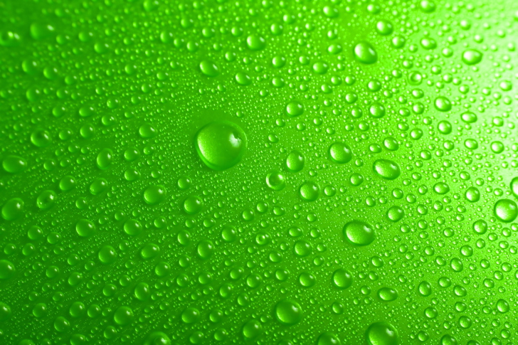 Green Water Drops Wallpaper for Android, iPhone and iPad