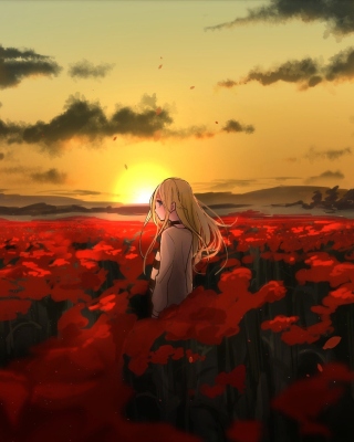 Satsuriku Anime Girl Background for 768x1280