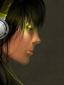 Sfondi Girl With Headphones 132x176