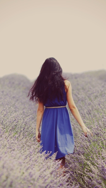 Обои Lavender Dress Lavender Field 360x640