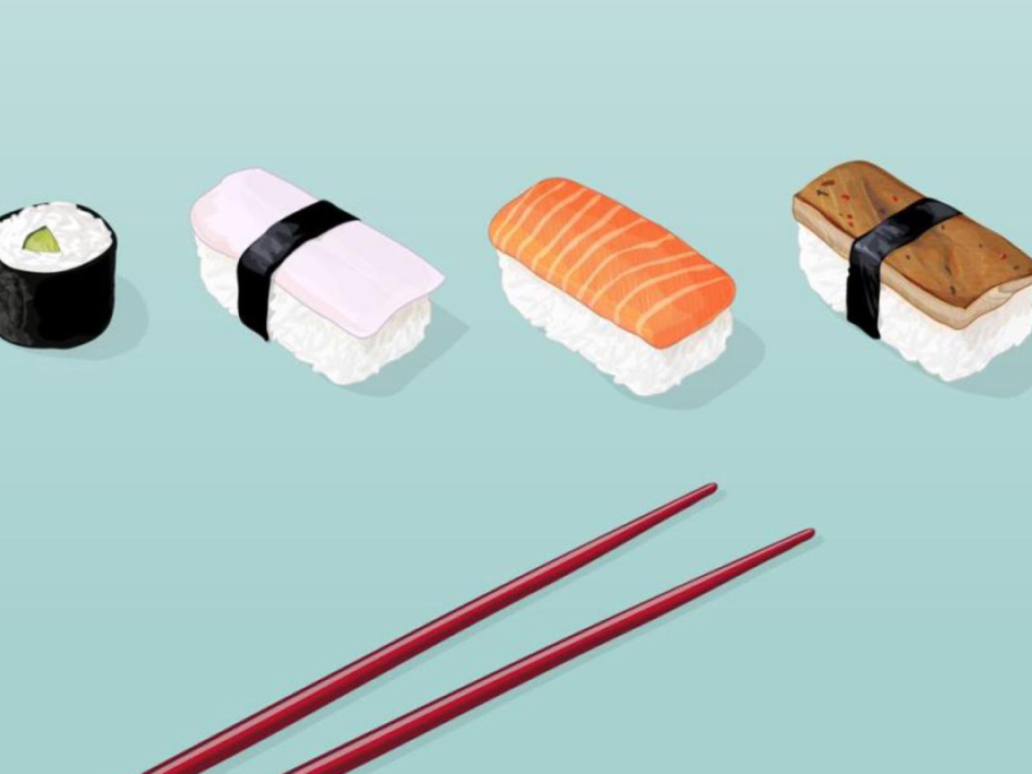 Sushi Lunch wallpaper 1152x864