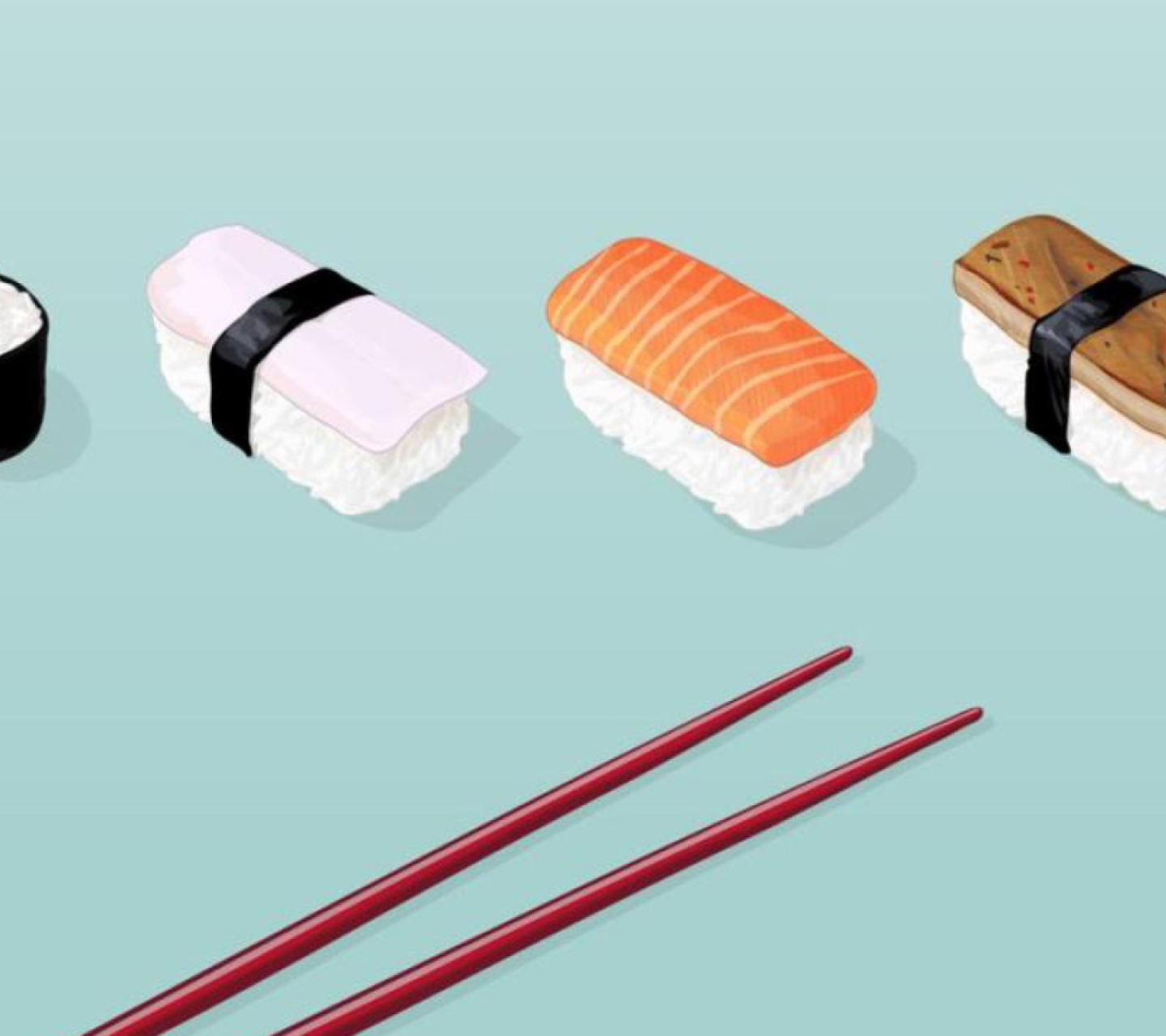 Sushi Lunch wallpaper 1440x1280