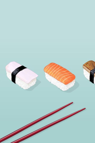 Das Sushi Lunch Wallpaper 320x480