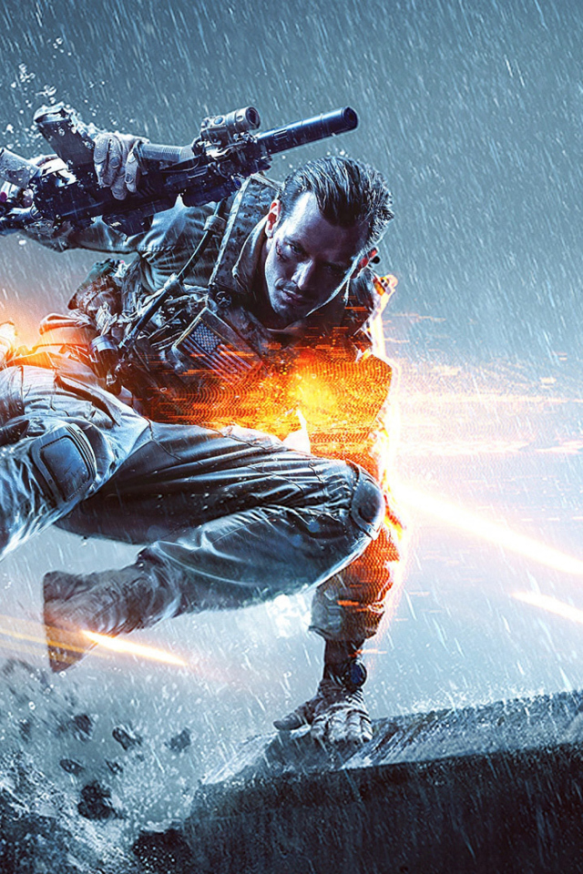 Das Battlefield 4 Soldier Wallpaper 640x960