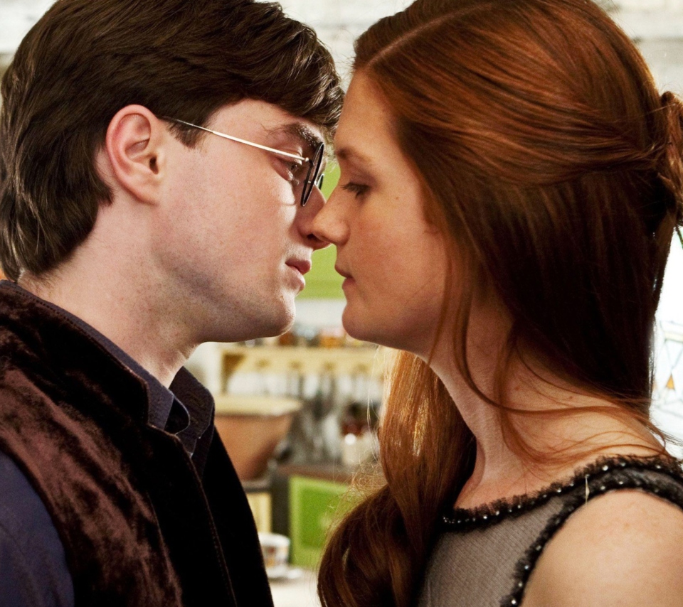 Das Harry Potter & Ginny Kiss Wallpaper 960x854