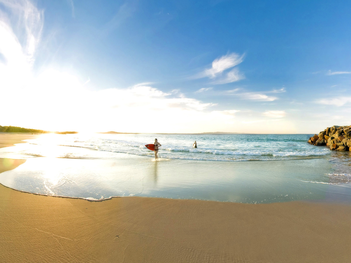 New Smyrna, Florida - Surfers Beach wallpaper 1152x864