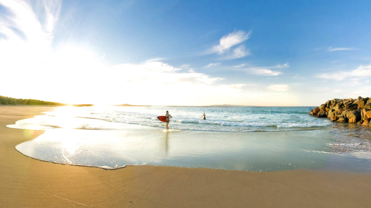 New Smyrna, Florida - Surfers Beach wallpaper 1280x720