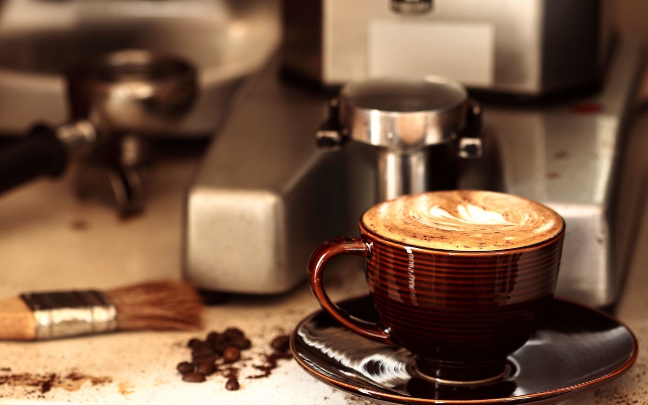 Обои Coffee Machine for Cappuccino 1280x800