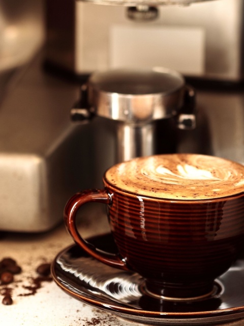 Das Coffee Machine for Cappuccino Wallpaper 480x640