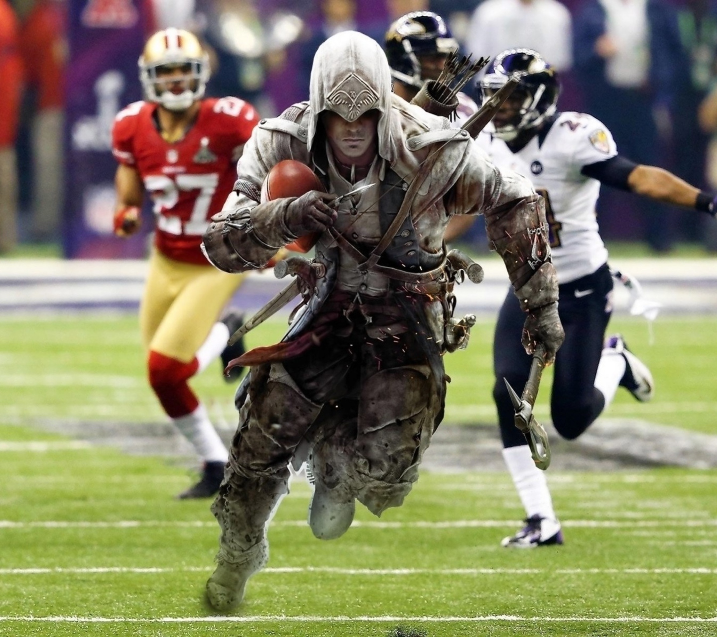 Обои Assassins Creed 4 Super Bowl 1440x1280