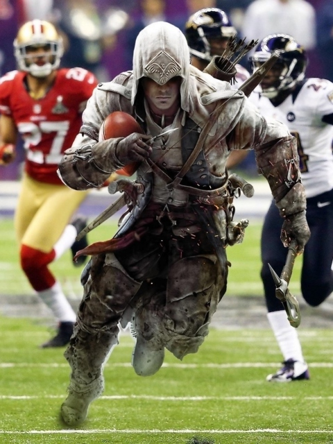 Screenshot №1 pro téma Assassins Creed 4 Super Bowl 480x640