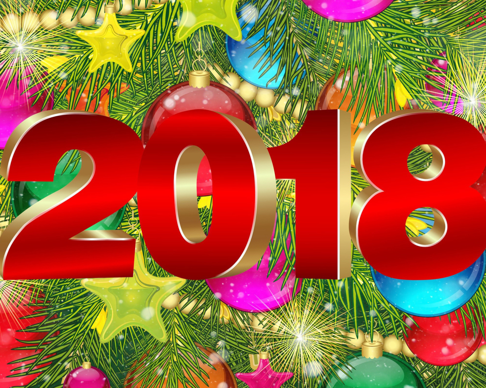 Screenshot №1 pro téma Happy New Year 2018 eMail Greeting Card 1600x1280